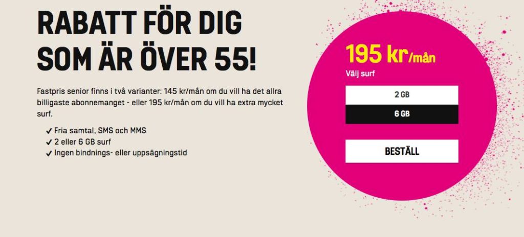 comviq senior rabatt